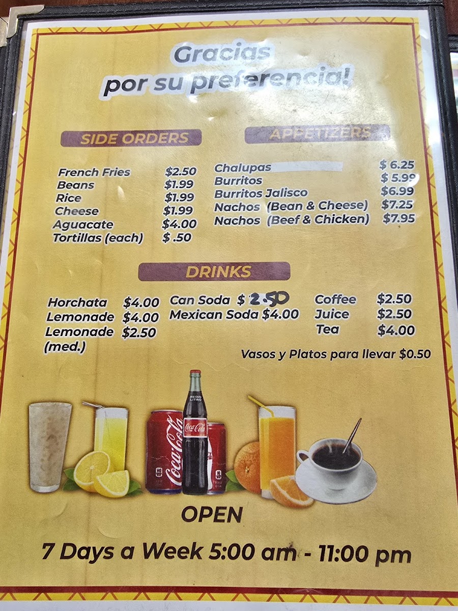 La Jalisco Mexican Restaurant Menu - Image 4